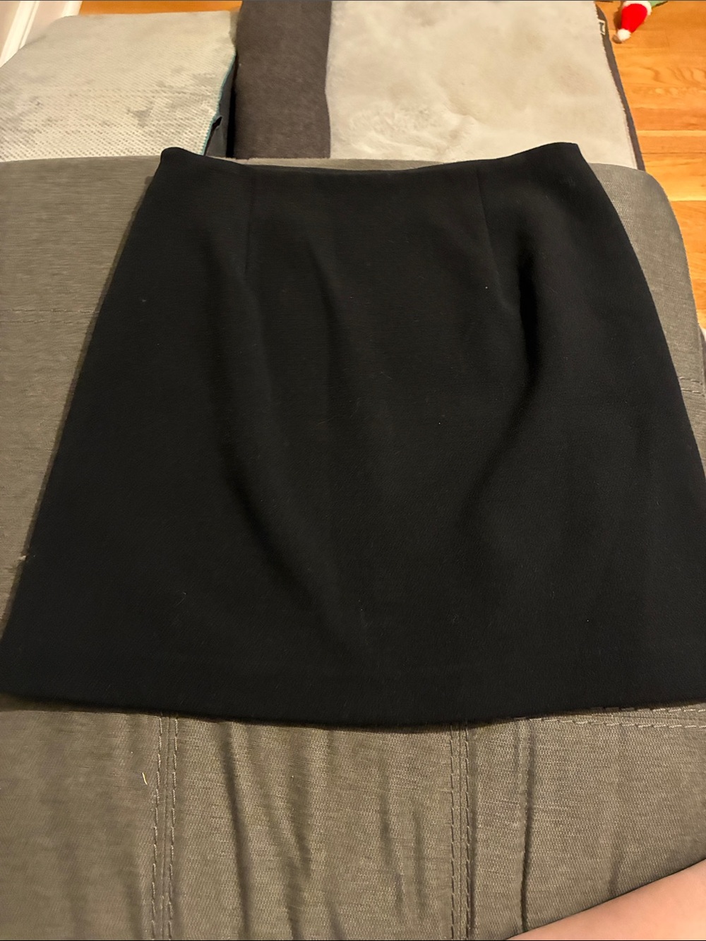 Ann Taylor LOFT Black Sailor Style Skirt w Gold Tone Buttons - Picture 6 of 7